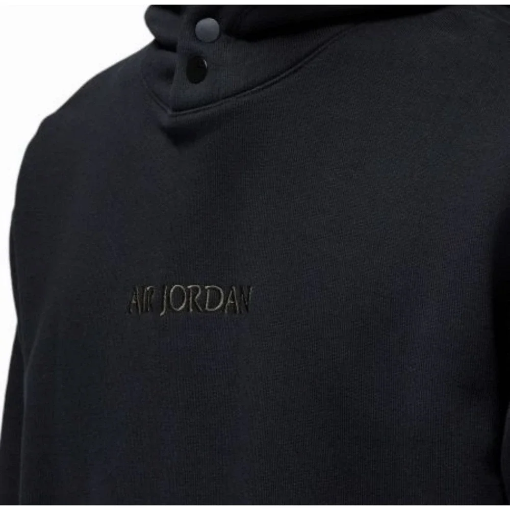 Nike Jordan X Paris Saint-Germain Pullover Wordmark Hoodie Black Mens Medium